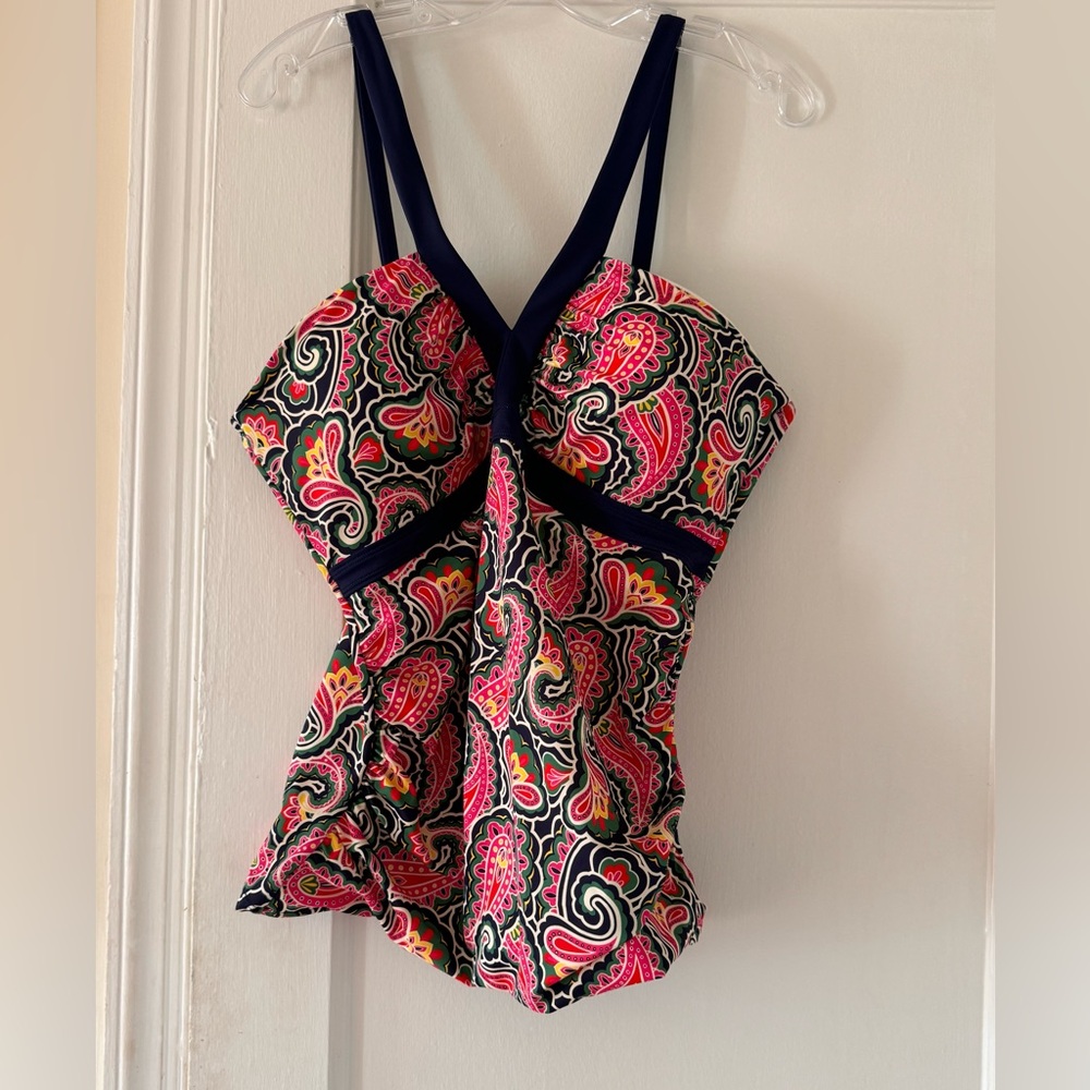 Boden Paisley Print Tankini Top